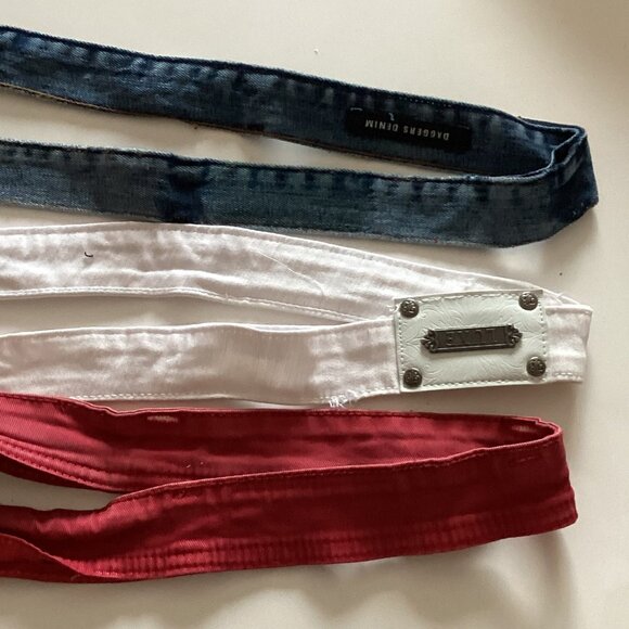 A Bundle of Denim Scraps Recycling Fabric Material Quilting Sewing Jean Pockets - Picture 8 of 12